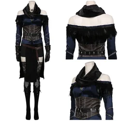 Halloween Yennefer Cosplay Fantasia Costume Disguise for Women Girls Clothes Roleplay Medieval Female Costumes Carnival Suit