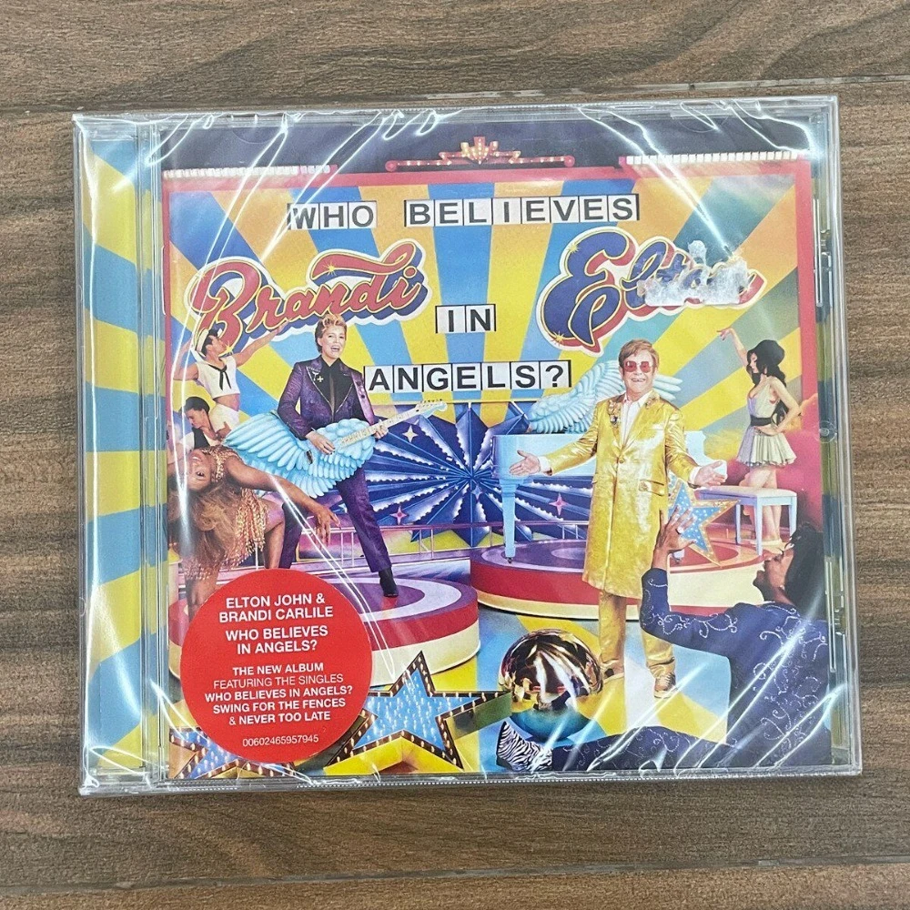 Elton John Brandi Carlile Who Believes in Angels CD 2025 Duet Album Piano Pop Folk Rock Upbeat Hits Sealed Disc New Music