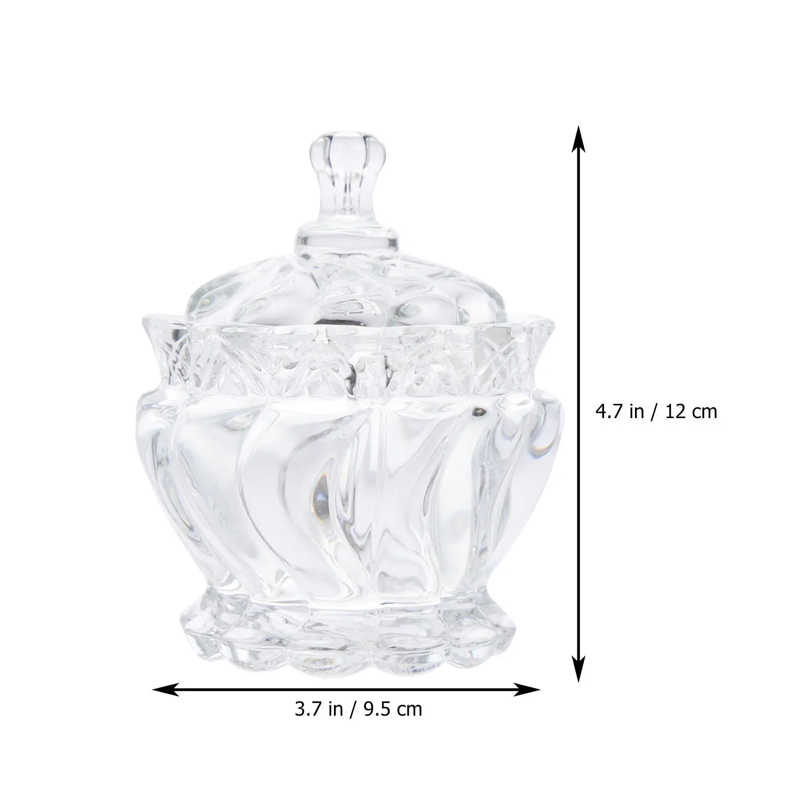 Glass Candy Jars 2 Piece Transparent Snack Containers for Dry Fruit Pantry Kitchen Decorative Storage view 5