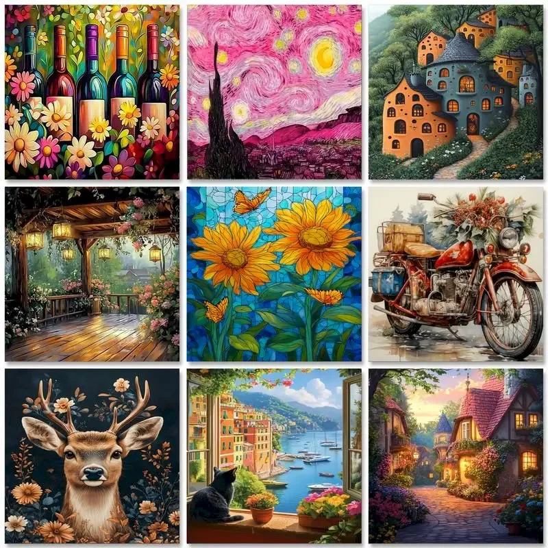 

Картина по номерам пейзаж DIY картина по номерам животное на холсте для взрослых украшение дома подарок 50x65 см