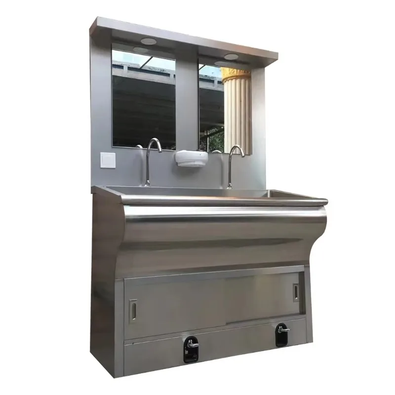 FY06188G 304 Stainless Steel 3 People Using Wash Basin Medical Washing Sink