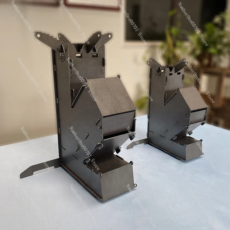 Portable Rocket Stove for Fishing & Camping - Outdoor Wood Burning Cooker & Winter Heating Furnace