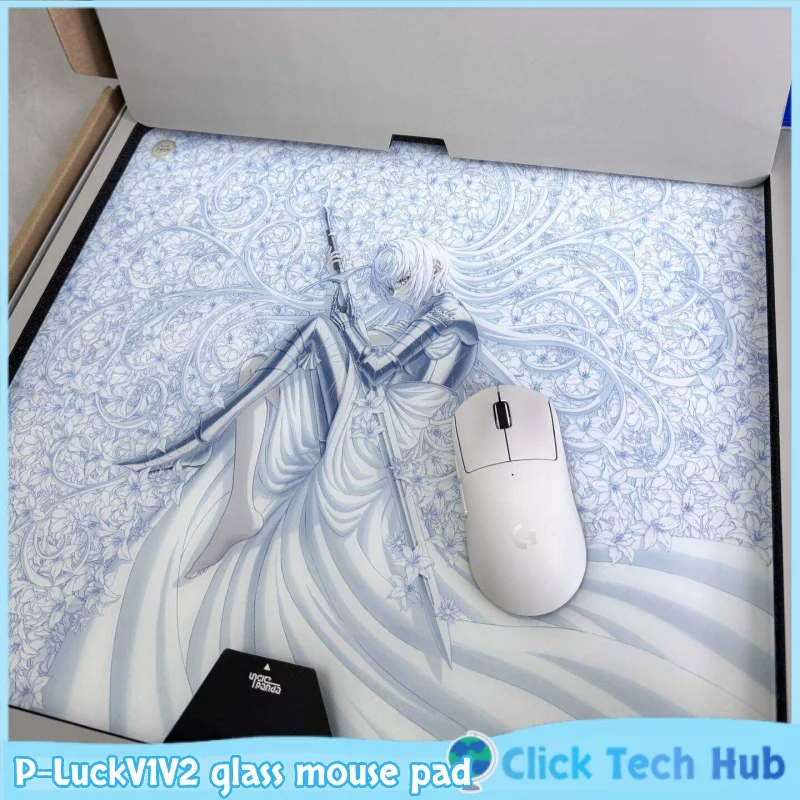 

Коврик для мыши из закаленного стекла Uncle Panda P-Luckv1v2 для мужчин и женщин, для киберспортивных игр, FPS, с покрытием и клеевым слоем, игровые аксессуары