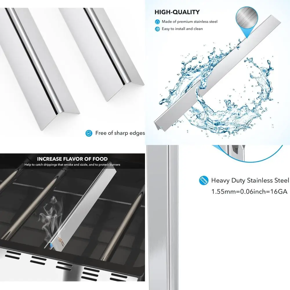 

Stainless Steel Flavorizer Bars for Summit 600 Series Gas Grills with Smoker Box, Replacement Parts for 67670, 12PCS