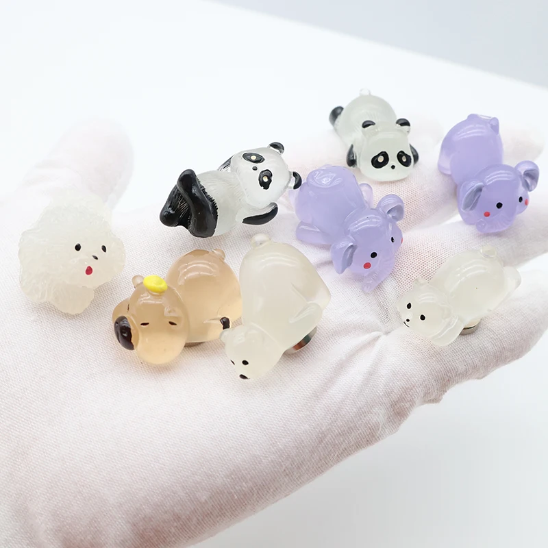8Pcs Cute Fridge Magnets Cartoon Animal Polar Bear Elephant Panda Dog Capybara Model Magnetic Hooks for Message Board Home Decor