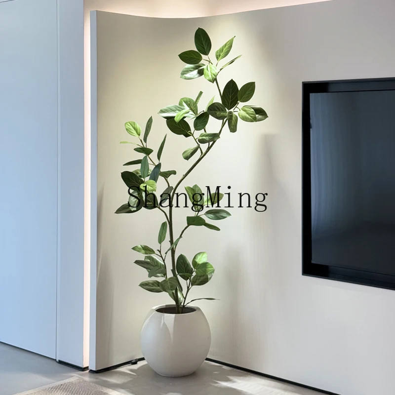 

SM simulation green plant high-end simple living room indoor bionic flower tree large floor potted plant
