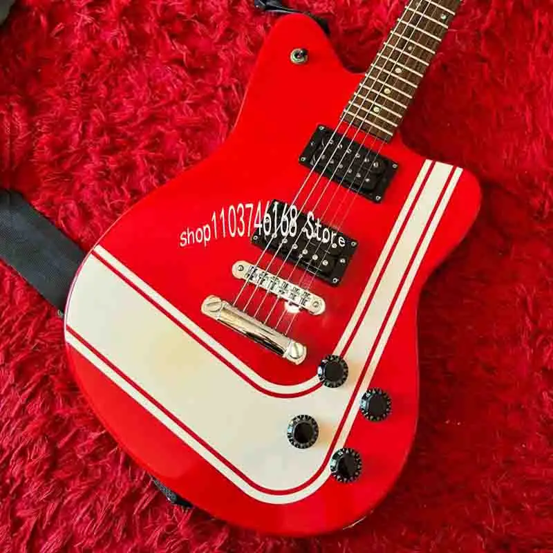 Special Edition Toronado GT HH  Red Electric guitar/ White striped decoration/22F/Free shipping