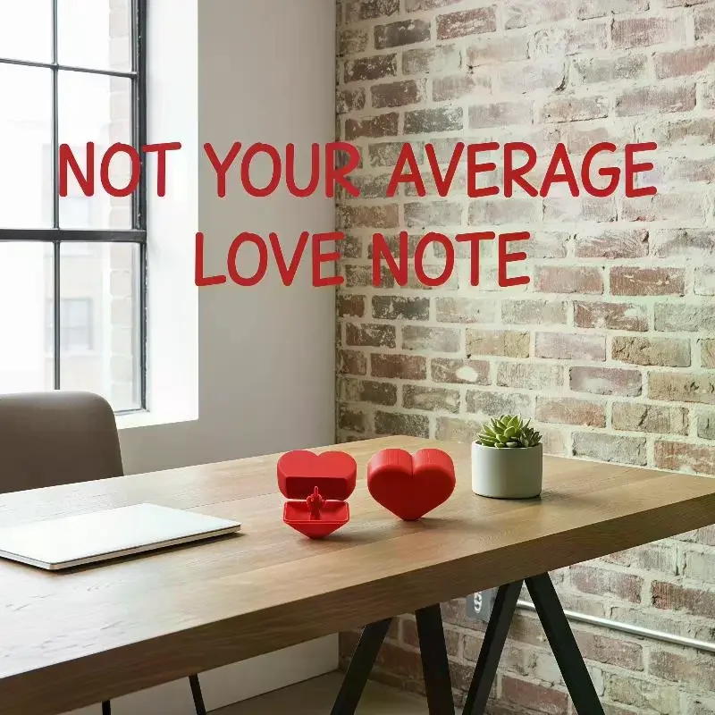 3D Printed Heart Shaped Surprise Box Funny Hidden Decor: Novelty Prank Toy Romantic Joke Gift Valentine