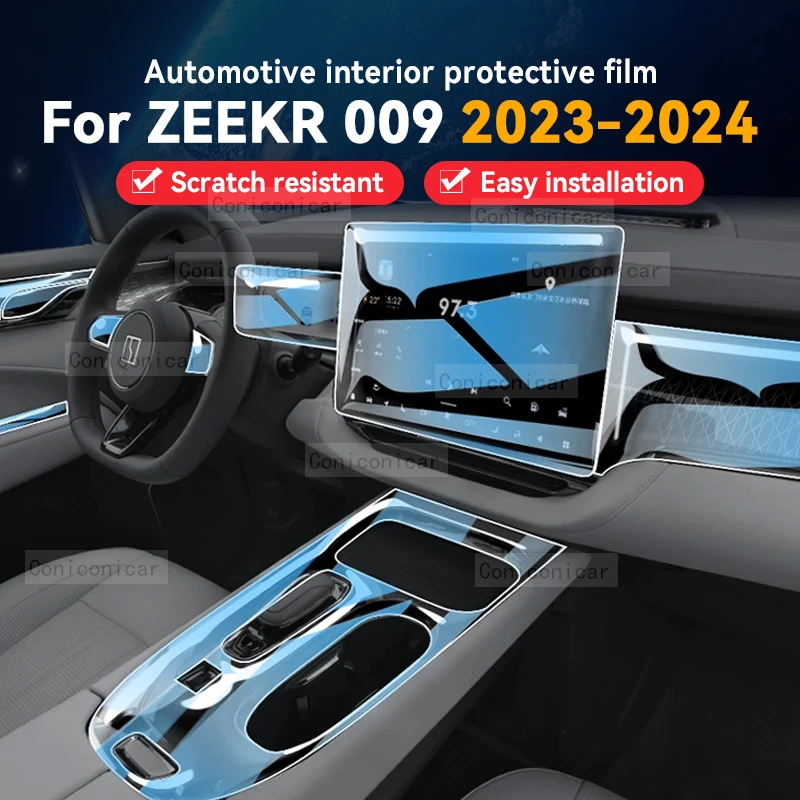 

For ZEEKR 009 EV 2023 2024 Car Gearbox Panel Film Dashboard Protective Sticker Interior Anti-Scratch Film Cover Accessories