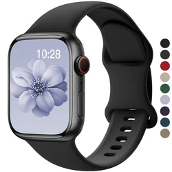 Silicone sport band For apple watch Ultra 49mm series 9-8-7 41mm 45mm correa 44mm 40mm 42 46mm bracelet iwatch 10 6 5 4 SE Strap