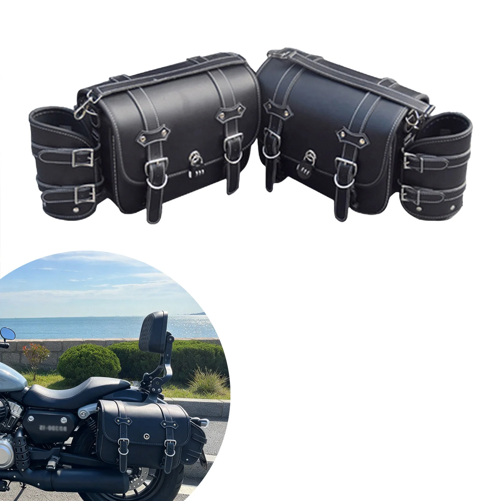 Motorcycle Waterproof Qucik Release Saddle bag side cross bag For Keeway V302 V302C