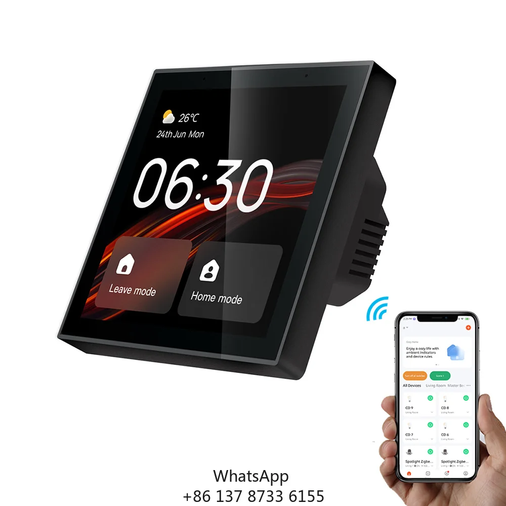 2024 Wall Switch EU Smart Home Control Panel With Zigbee Hub Smart Scene With Built-in Alexa Voice Control