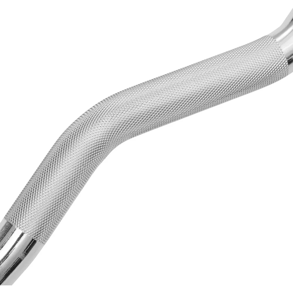 قضيب EZ Curl لتدريب القوة مع أوزان محملة مسبقًا لتحسين أداء رفع الأثقال