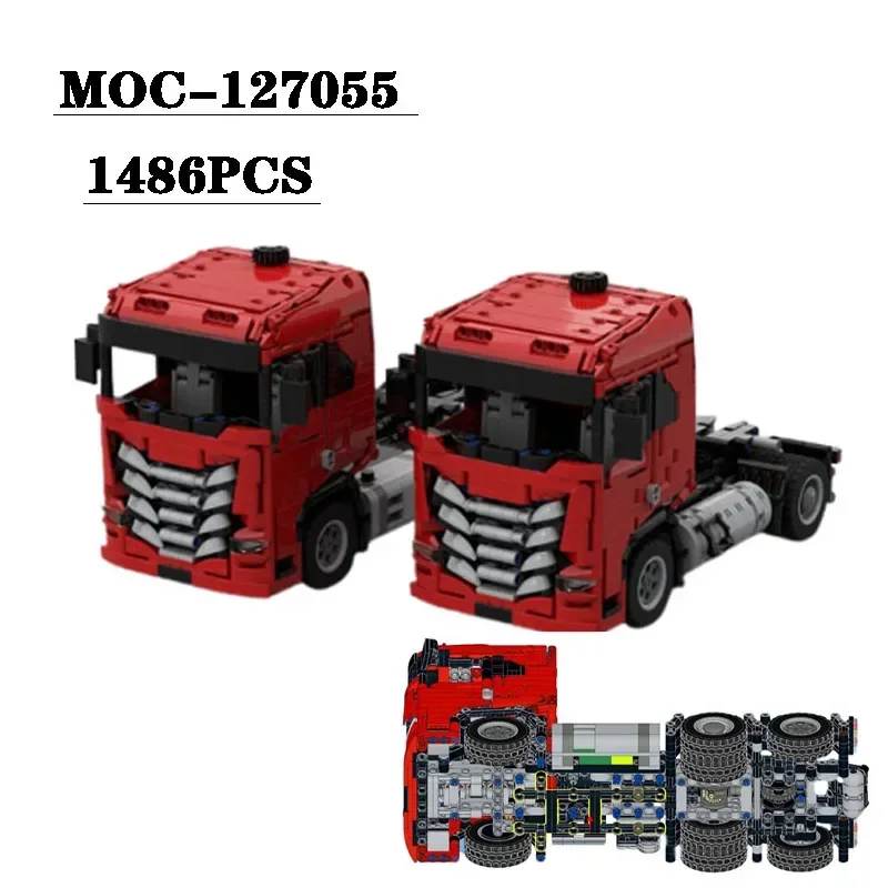 

Classic MOC-120755 Building Block 6X2 Static 1486PCS Truck Tractor Assembly High Difficulty Model Adult and Children Toy Gift