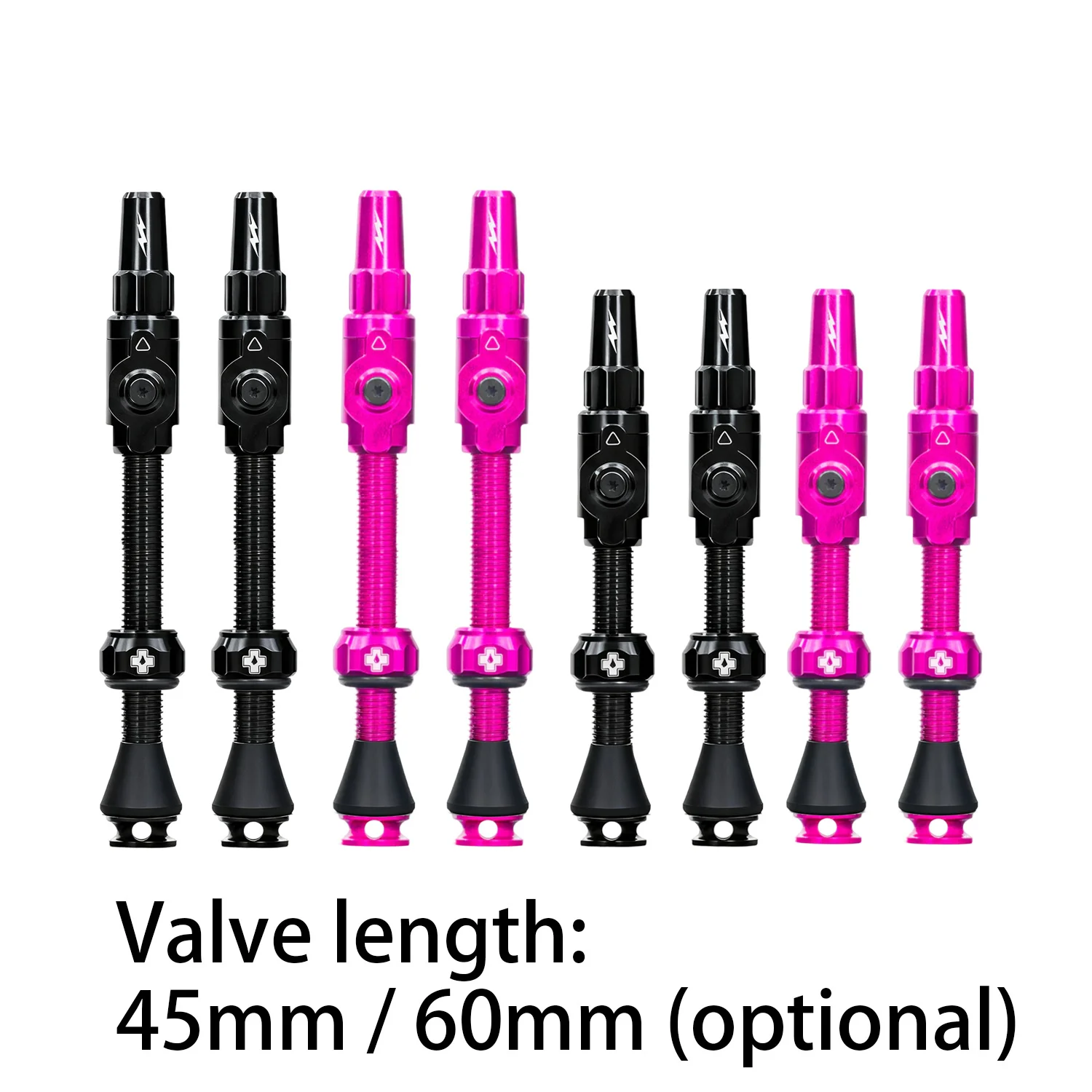 MUC-OFF Large Bore New Vacuum Tire Valves for Road and Mountain Bikes, 45/60mm Bicycle Valves
