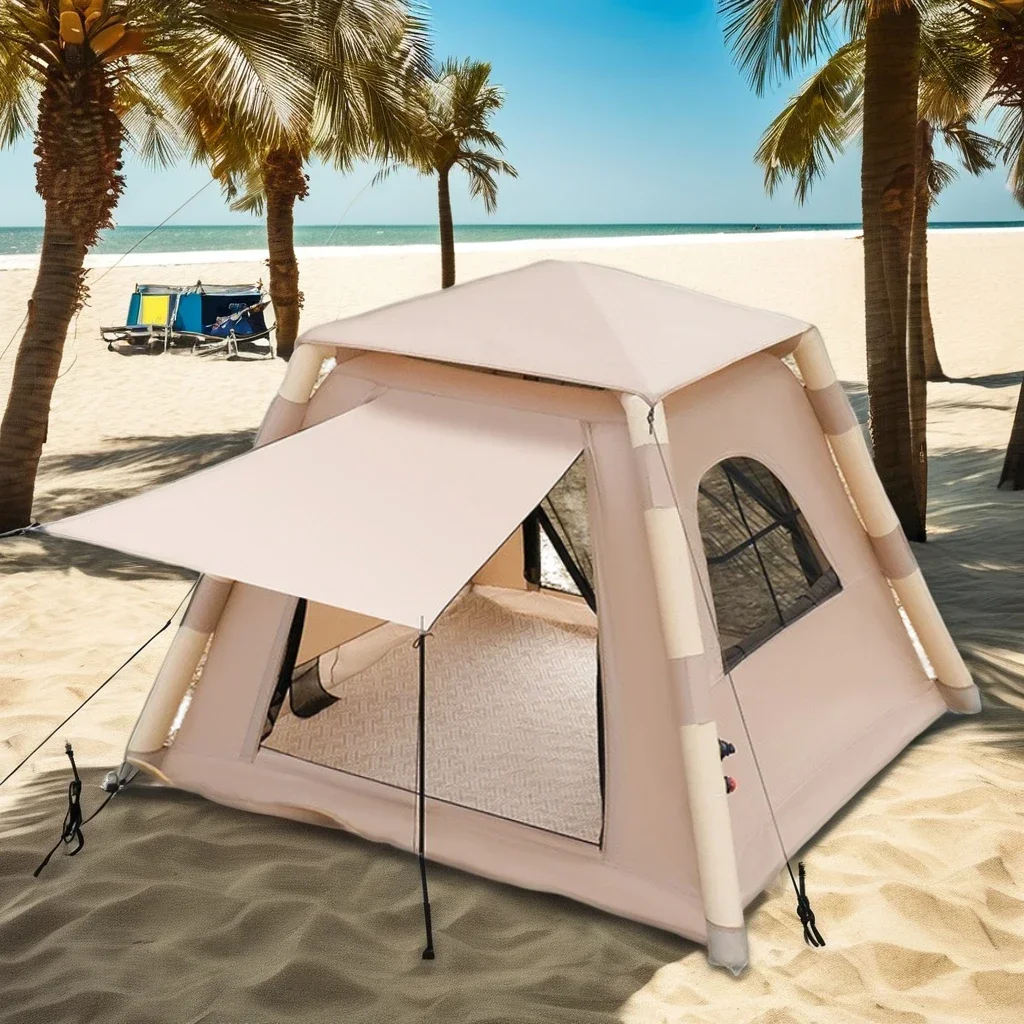 Portable Rain-Proof Sun-Proof Thickened Inflatable Tent Outdoor Multi-Person Picnics Beach Party Hiking Large Waterproof