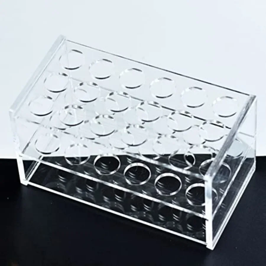 Clear Acrylic Test Tube Rack 18 Holes Test Tube Holder for 10ML/15ML Test Tubes 1 Piece