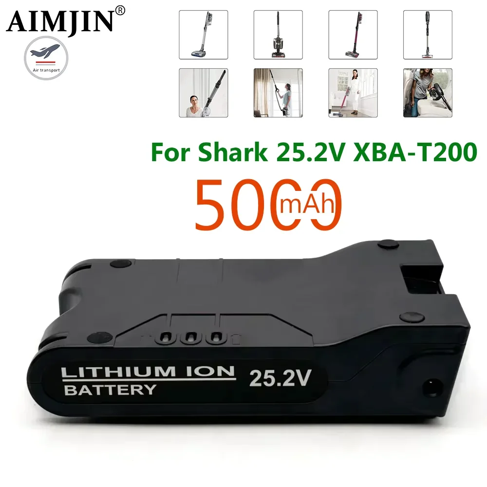

25.2V 5000mAh for Shark S1 S2 S3 S4 S6 S7 S9 IC205 200C 200W XBAT200 Vacuum Cleaner Lithium Battery