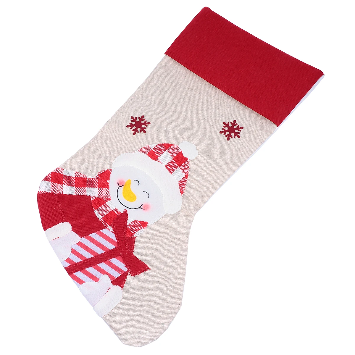 

Christmas Stocking Hanging Gift Bag Flannel Sock Candy Holder Santa Decoration Storage Pouch Kids Gift Filling Chocolates Party