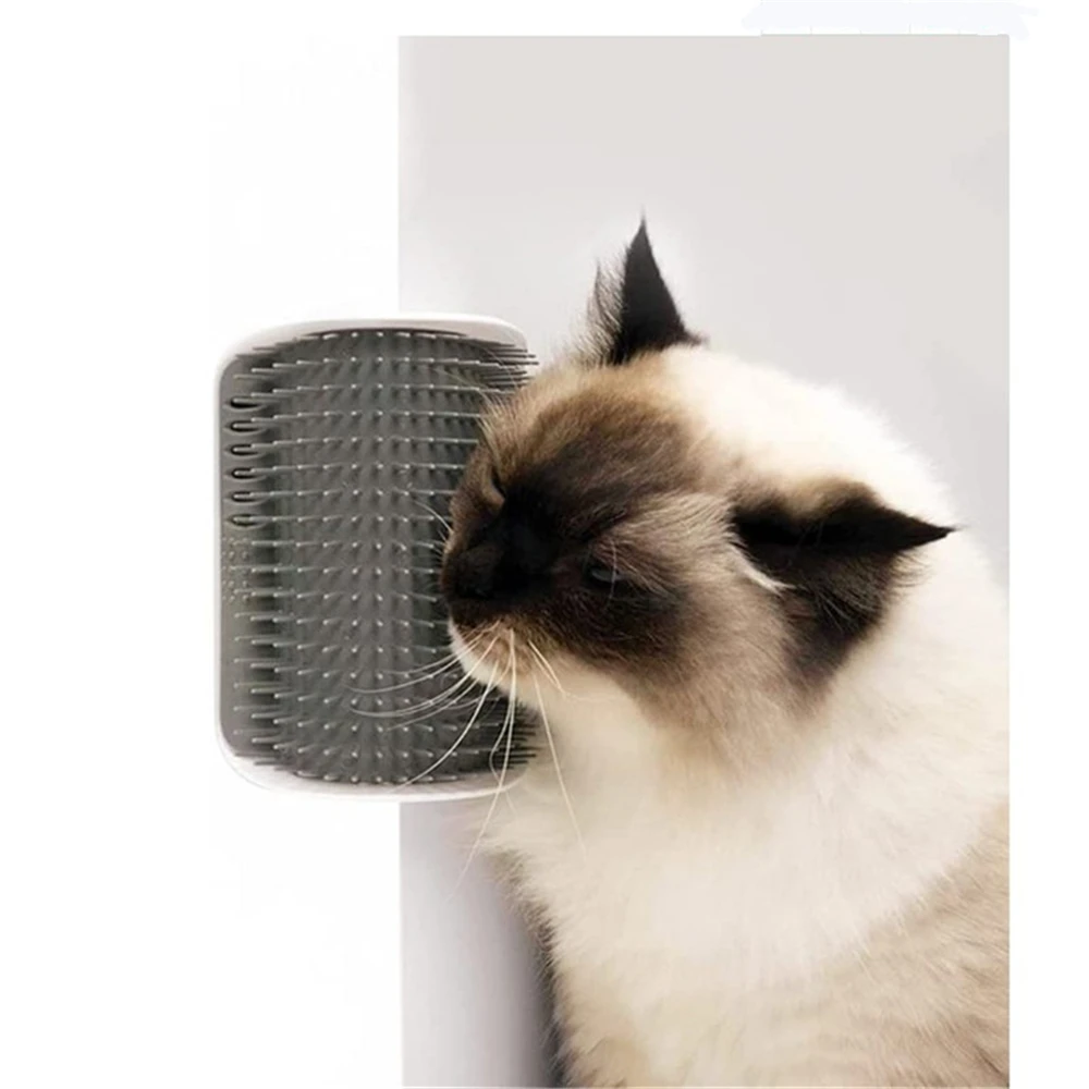 Cat Brush Comb Cat Toy with Catnip Cat Wall Brush Corner Cat Massage Self Groomer Comb Cat Rub The Face with A Tickling Comb Pet