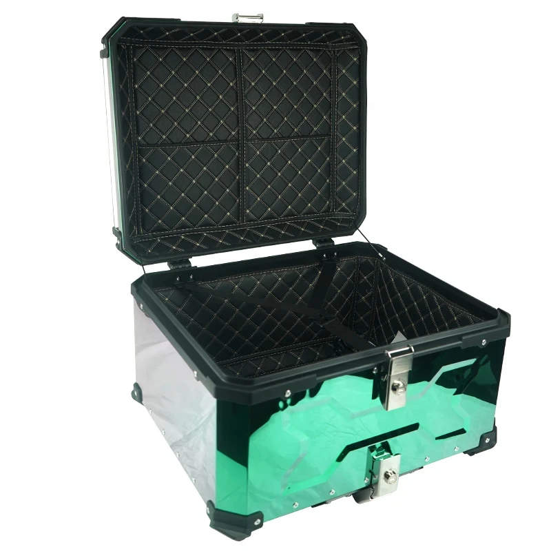 Factory Hot Selling 65L-X Green Cer Box Aluminum Alloy Top Box Motorcycle Tail