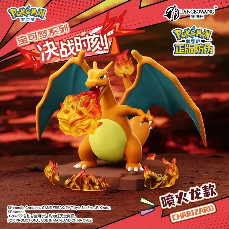 Pokemon rysunek bitwa figurka Charizard Lucario Greninja Dragonite zabawki modele Anime kolekcja dla fanów prezent dekoracja na biurko