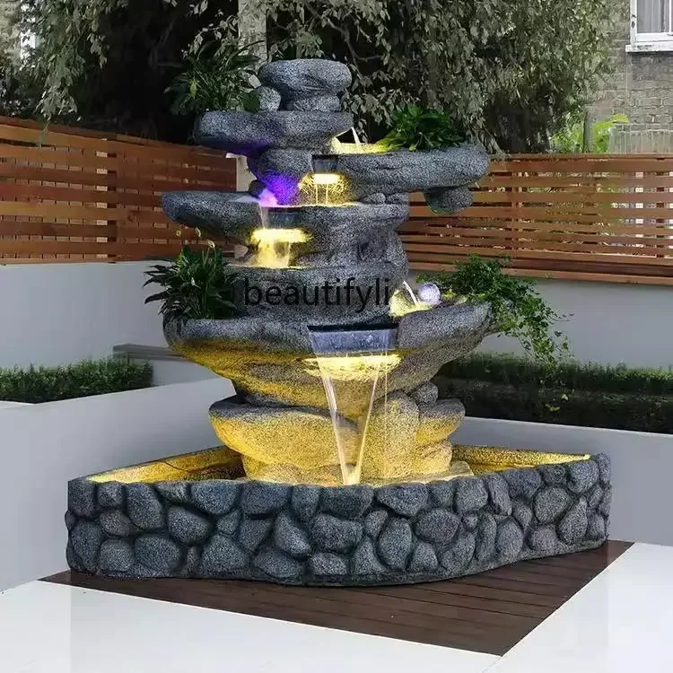 Large-scale simulated stone landscaping simulated ginkgo tree, amusement park mall artificial landscape tree