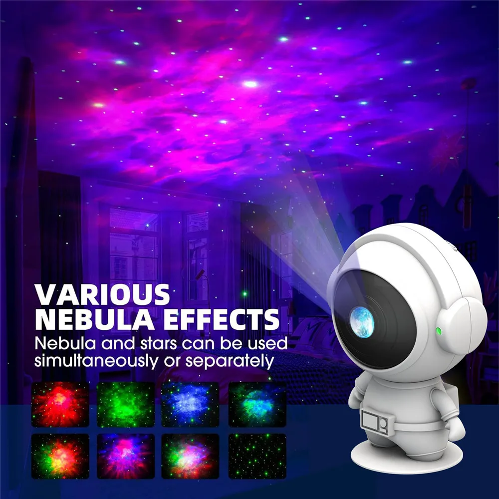 Galaxy Projector Upgrade Starlight Astronaut Atmosphere Light Projection Nebula Desktop Decoration Light Large Gas Light Moon