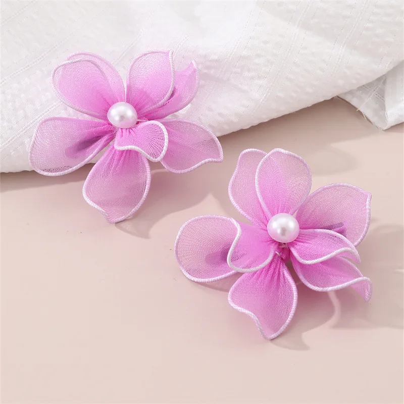 Elegant White Silk Flower Hairpin Side Clips Fairy Floral Headpieces for Bride Wedding Hair Jewelry Women Party Hair Accessories