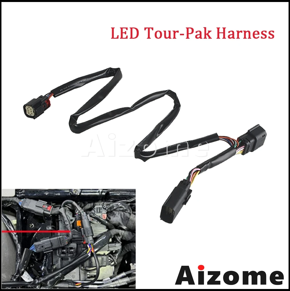 Motorcycle LED Tour-Pak Harness 12 Pin to 6 Pin Adapter Harness For Harley CVO Road Glide FLTRXSE 2023 117 24 Street Glide 23-24