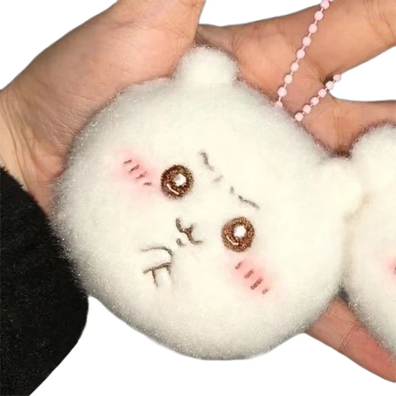 Cute Plush Anime Keychains Cute Cartoon Chikawas Squeak Doll Toy Key Ring Soft Stuffed Backpack Bag Pendant Hanging For Gift