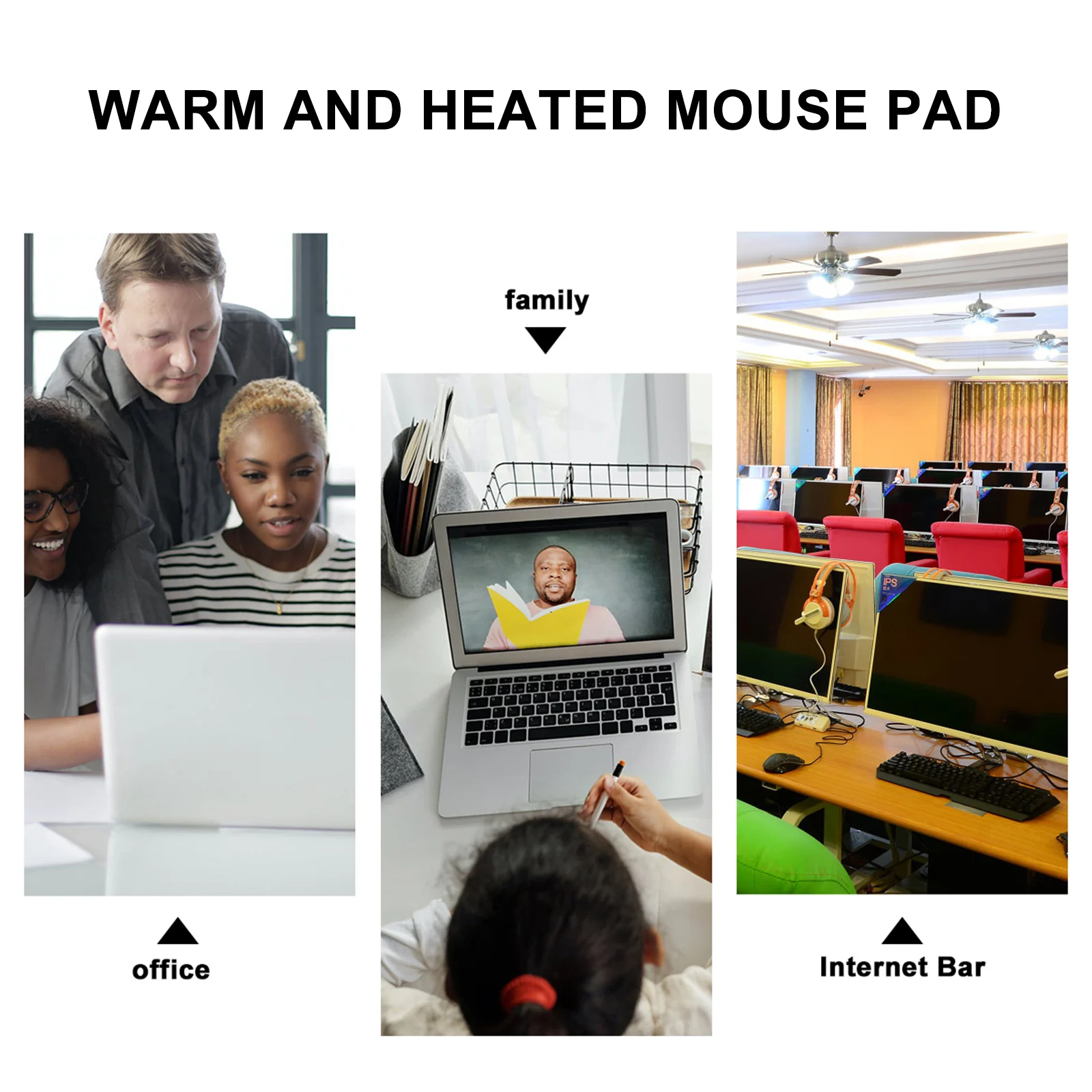 

USB Heated Mouse Pad Winter Warmth Wrist Support Large Surface for Smooth Mouse Movement Ideal Gift for Christmas Birthday