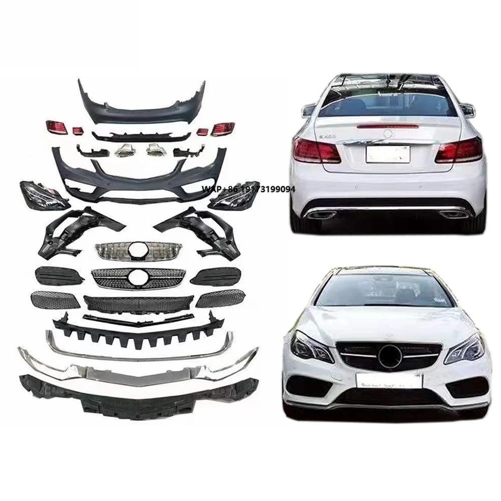 E Class W207 Old to New Body Kit 2009-2013y E Class Coupe Upgrade to 2014-2016y Style Bodykit Car Bumper Grille Rear Diffuser