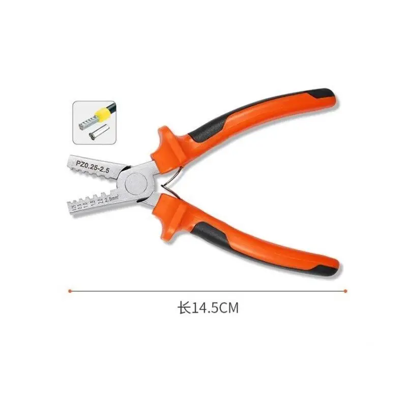 PZ 0.25-2.5mm2 1.5-6mm2 Terminal ferrule Crimping Tool Bootlace Ferrule Crimper Plier Cable Cord Wire End Sleeves