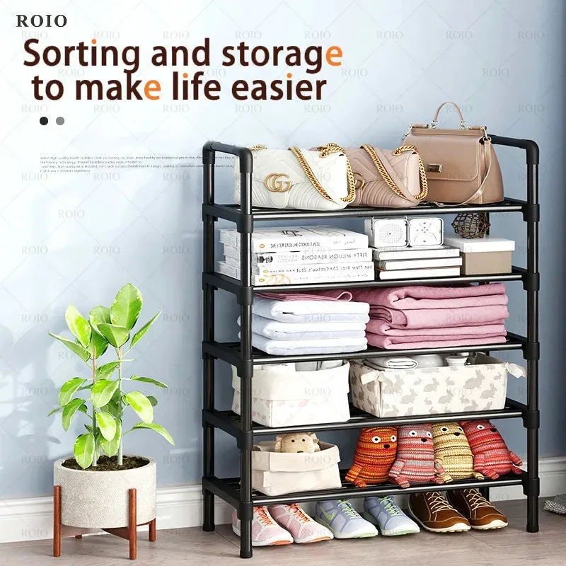 Simple Shoe Rack DIY Easy Assemble Dustproof Boots Organizer Stand Holder Space-Saving Shoes Storage Shelf Entryway Shoe Cabinet