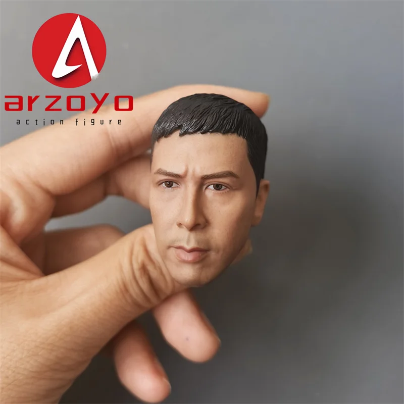 1/6 masculino ásia artes marciais estrelas donnie yen cabeça esculpida modelo para 12 "figura de ação corpo