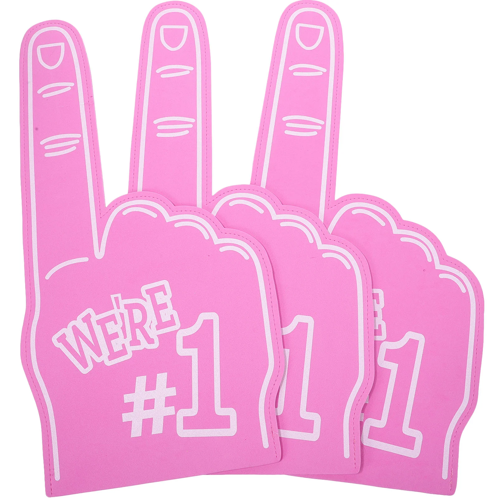 3 Pcs Kids Sports Toys Cheering Clapper Foam Fingers for Cheerleading Mini Props Pink Stuff Child