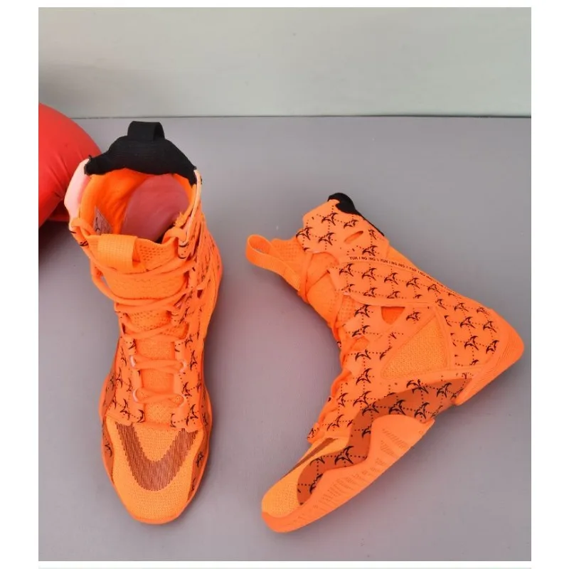 

Original Brand Comfortable Anti Slip Boxing Fighting Boots Top Quality Wearable Wrestling Shoe Professional Gym Training Shoe
