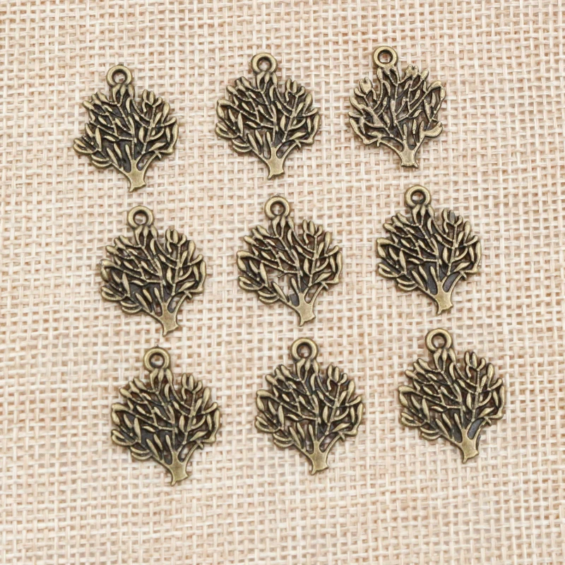 30pcs 20x16mm Antique Bronze Plated  Tree Style Handmade Charms Pendant:DIY for bracelet necklace
