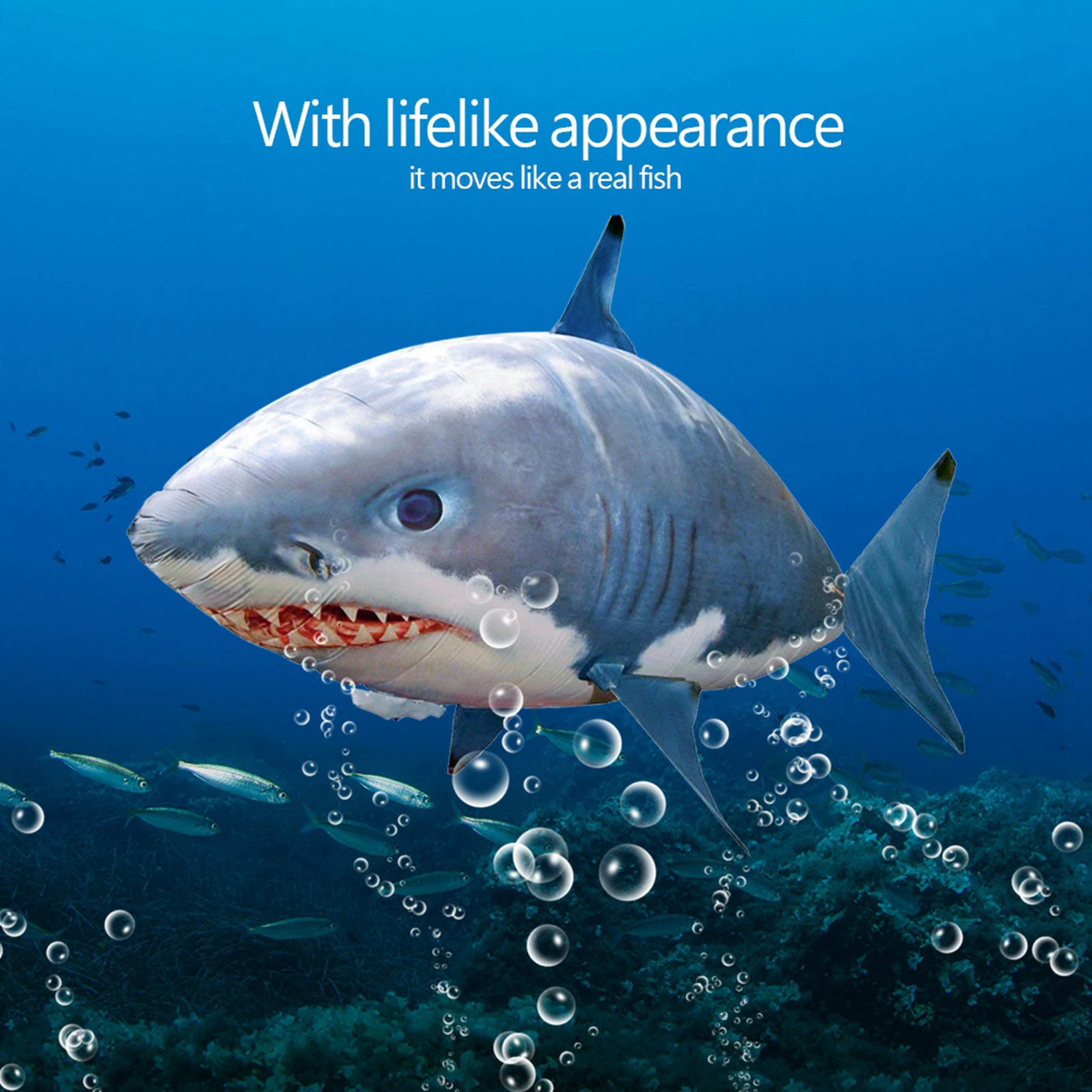 Flying Shark  Inflated Fish RC Shark Remote Control Flying Shark Inflated RC Inflatable Balloon  Shark Clownfish Kids Gift