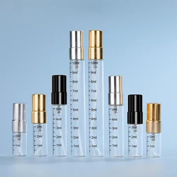 50/100 pz 2ml 3ml 5ml 10ml campione riutilizzabile profumo bottiglia graduata bottiglie di profumo in alluminio atomizzatore contenitore da viaggio profumi