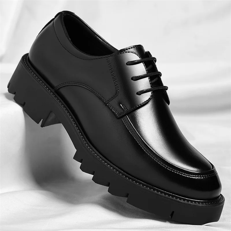 

Men's leather shoes for casual business, versatile and comfortable British gentleman business formal dress shoes