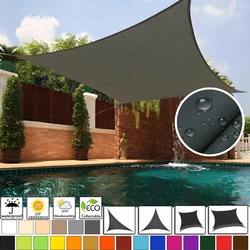 Vela de sombra impermeable rectangular UV para jardín y piscina