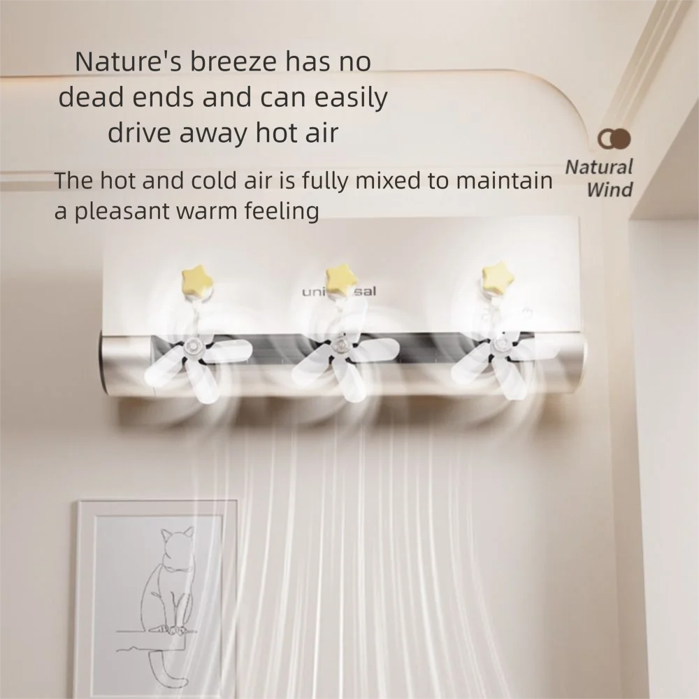 3 قطعة كوب شفط تكييف الهواء التهوية الحائط مكافحة النفخ المباشر تكييف دليل مروحة طاحونة صامتة على شكل