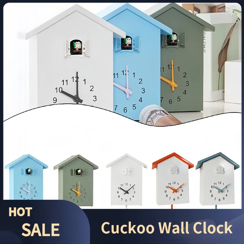 1PC Orologio da parete a cucù Cucine di casa Soggiorno Orologio da appendere Horologe Orologi Timer Art Camere da letto Casa degli uccelli Orologio a cucù Decor