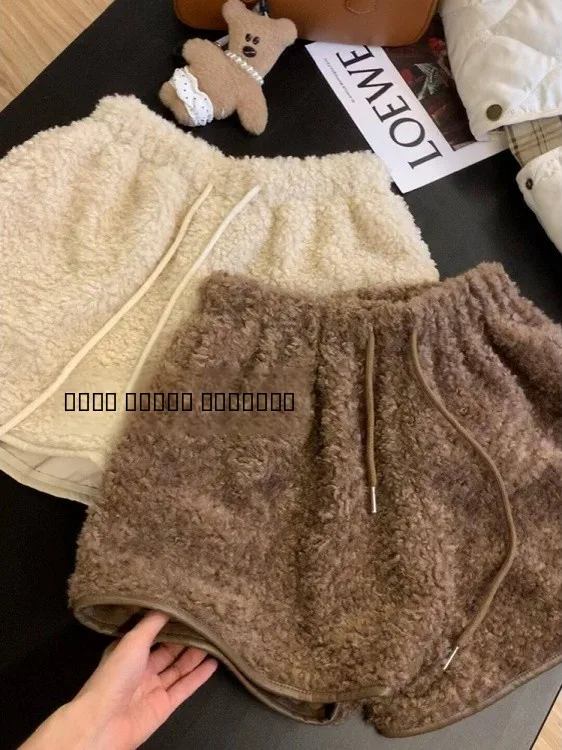 

Бархатные ор-брюки Caramel Lamb, женские ранние зимние брюки 202, новые утягивающие брюки трапециевидной формы с высокой талией, ленивая основа, теплые меховые ботинки