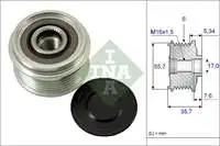 

535007710 for the ALTERNATOR pulley of (type) W202 n202-CLASS v202................................................................................