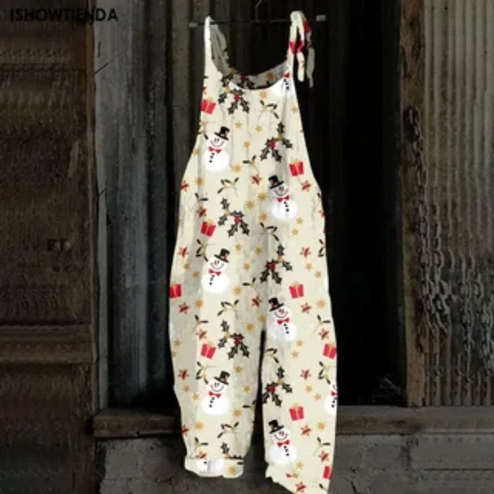 2025年夏 レディースジャンプスーツ、3Dリボン柄がおしゃれで可愛い、快適で通気性のあるジャンプスーツ、調節可能な肩紐付き