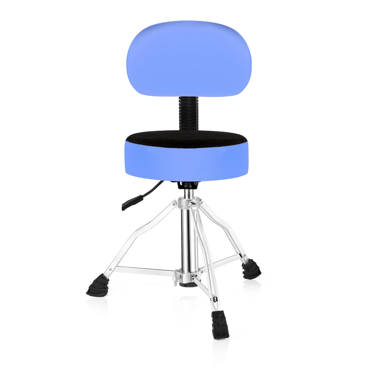 Factory Direct Sales Leather Height Adjustable Drum Throne Saddle with Backrest Hydraulic