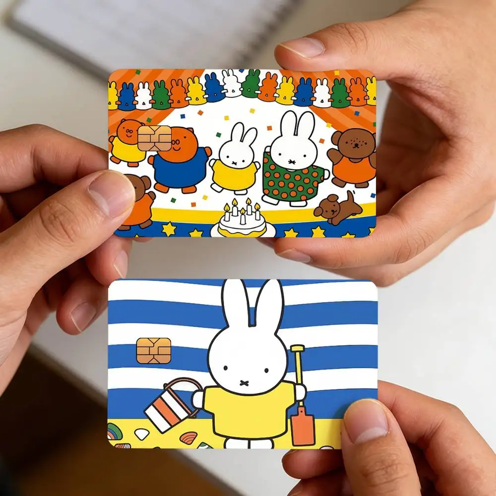 Cartoon-Kaninchen Kawaii Lustige M-Miffy Bestseller Deko Exquisite Kartensticker für Debit- und Kreditkarten, Bankkarten, Skin-Cover, Geschenk für Studenten
